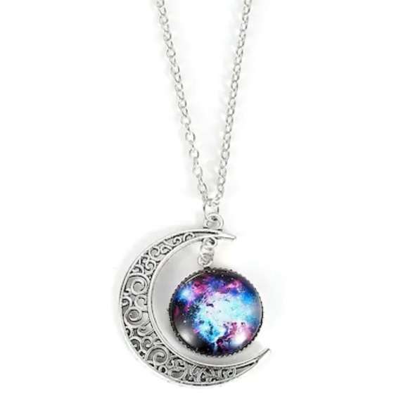 Jewelry - Star Sky Moon Galaxy Witch Good Luck Necklace
